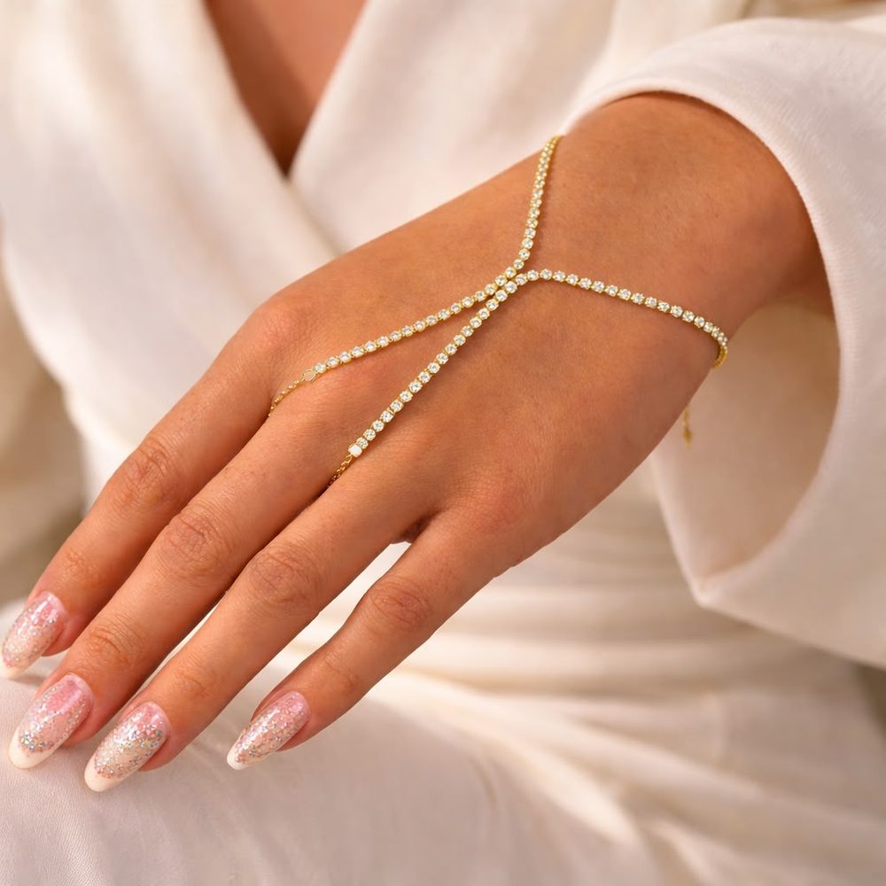 Crystal Line Hand Chain