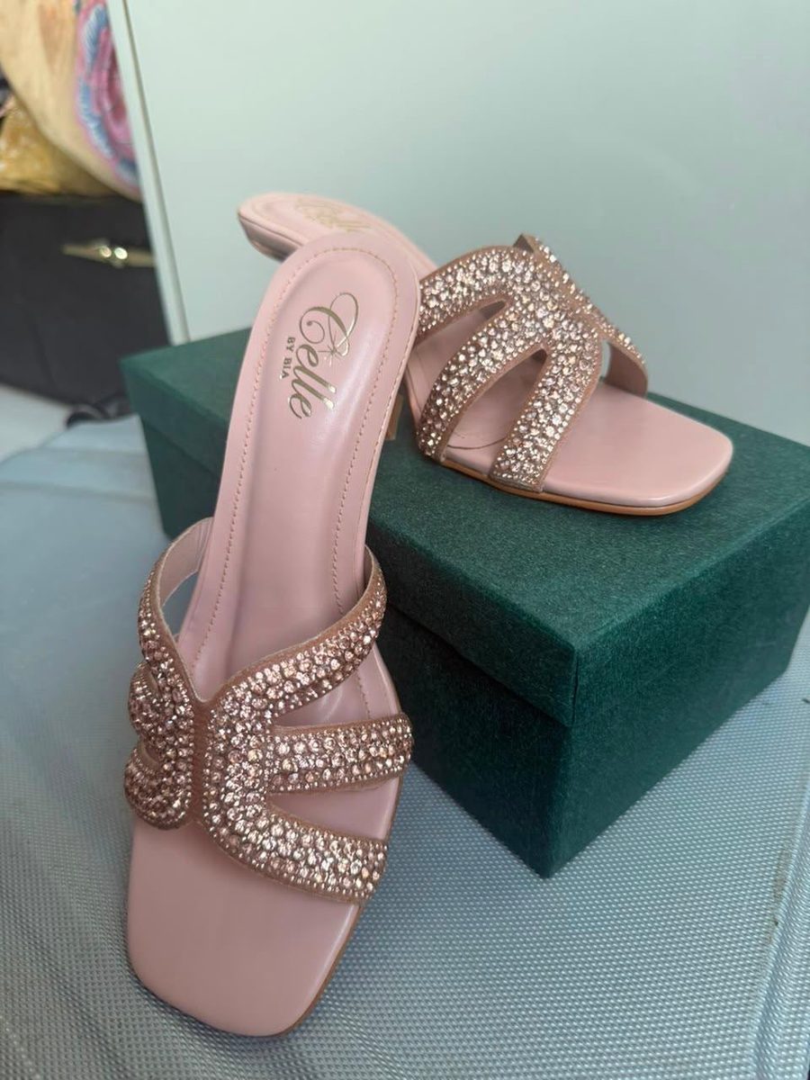 Crystal Wing Heel — Blush