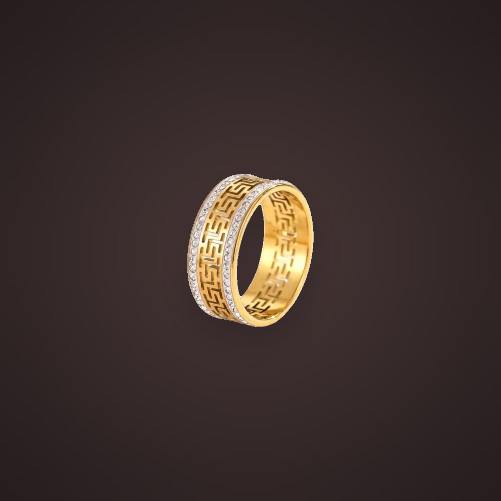 Greek Key Band Ring