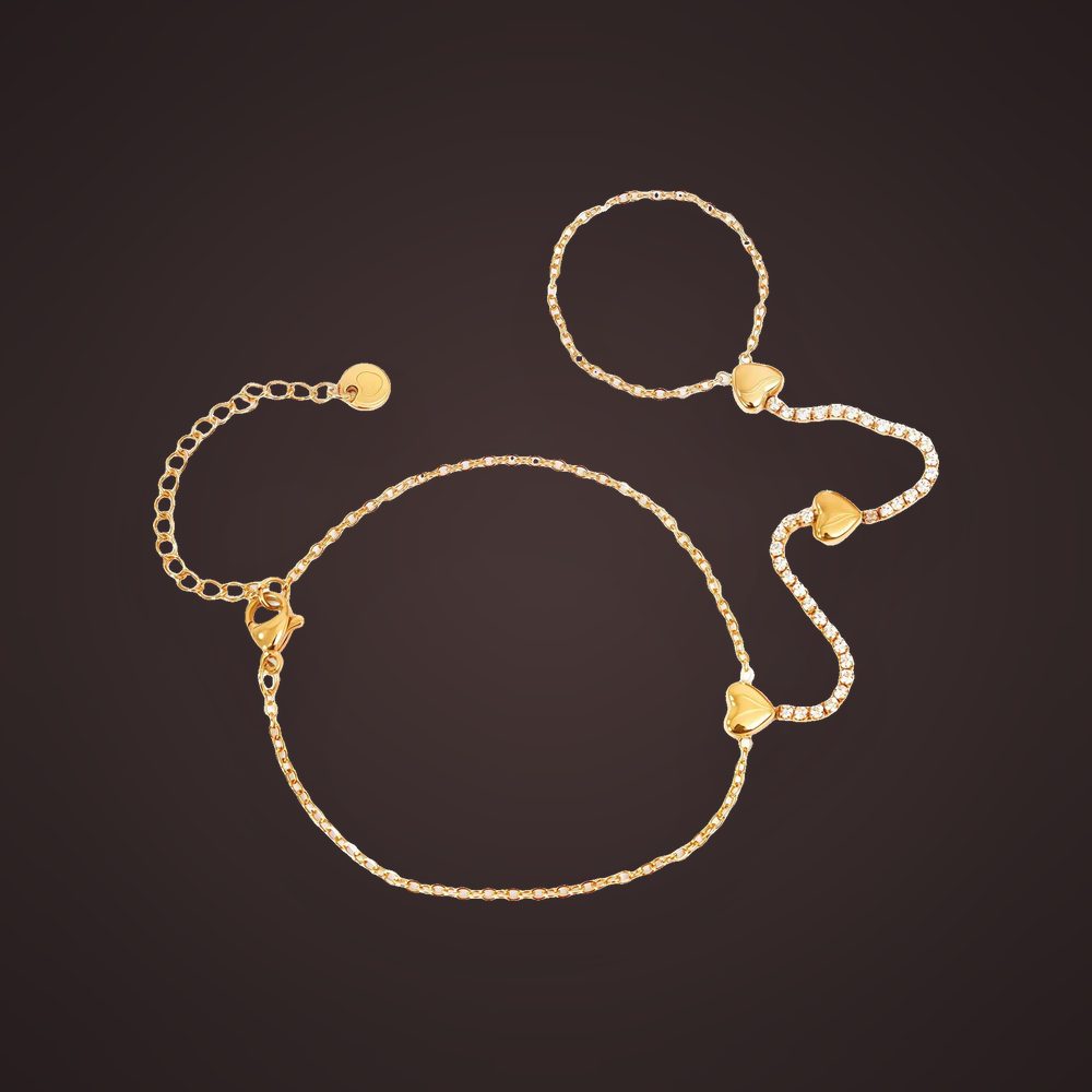 Heart Chain Hand Bracelet