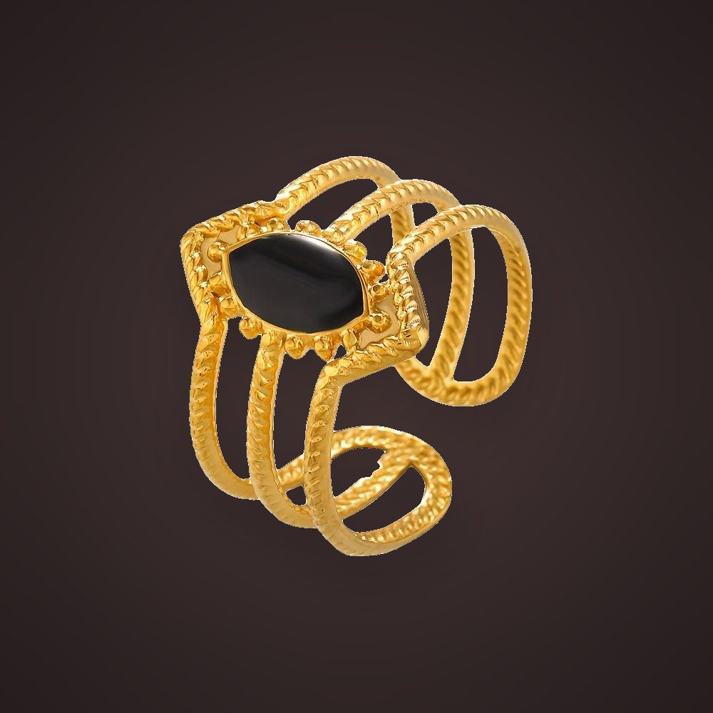 Onyx Openwork Ring