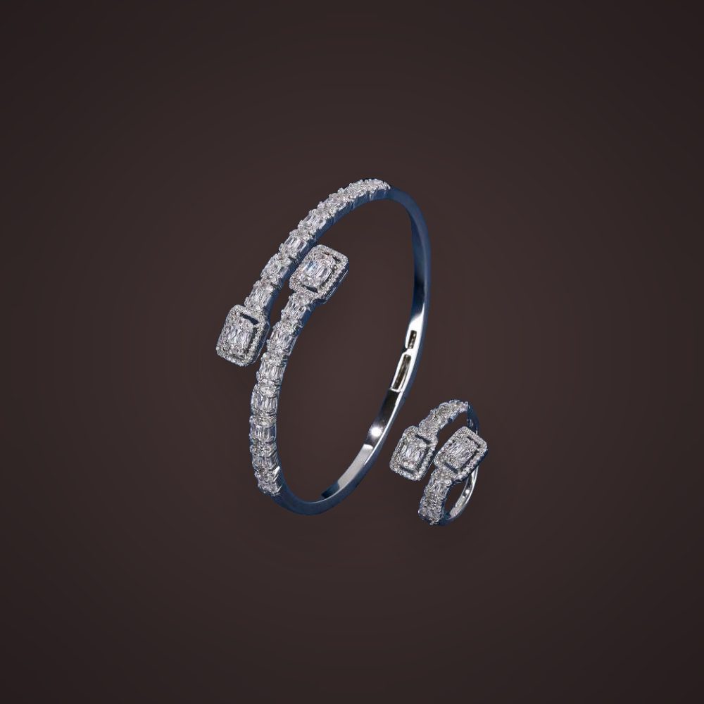 Pavé Halo Bangles