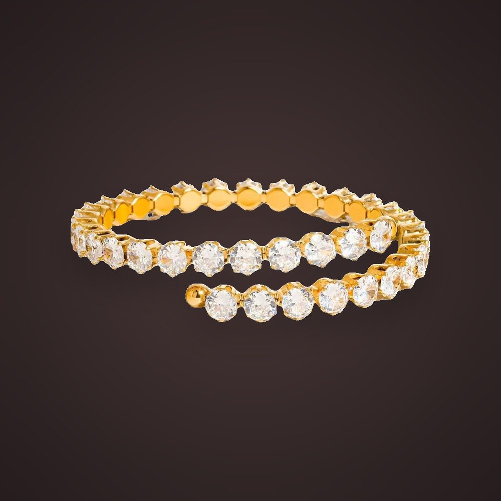 Pearl & Crystal Tennis Bangle