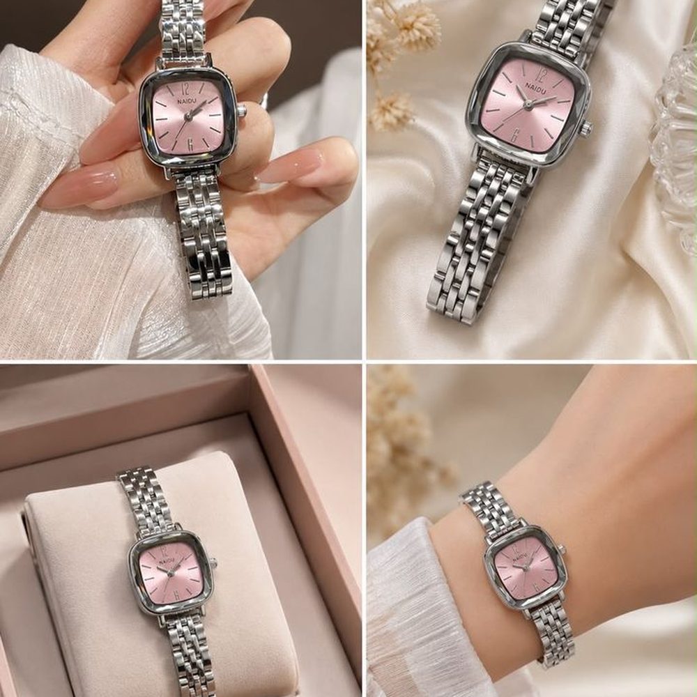 Rose Dial — Silver Bracelet