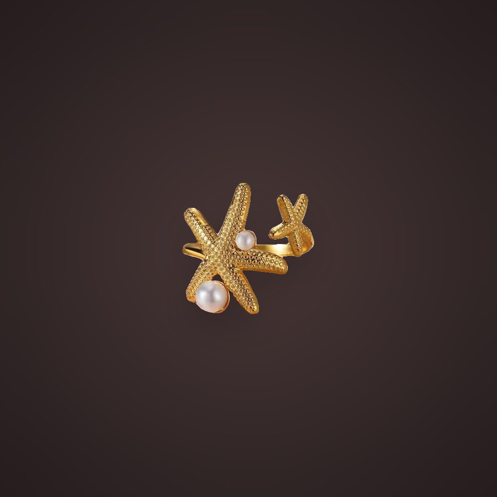 Starfish Pearl Ring