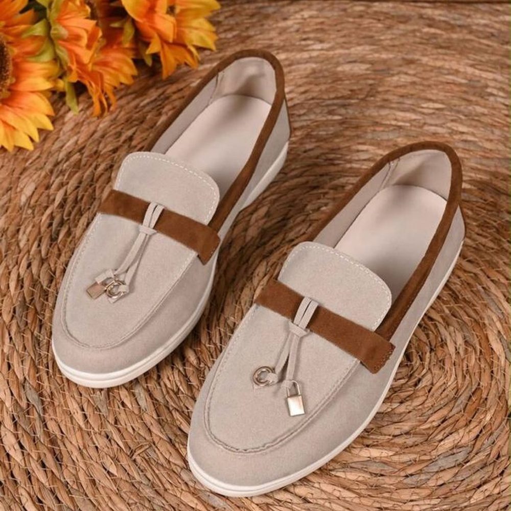 Tassel Charm Loafer — Stone